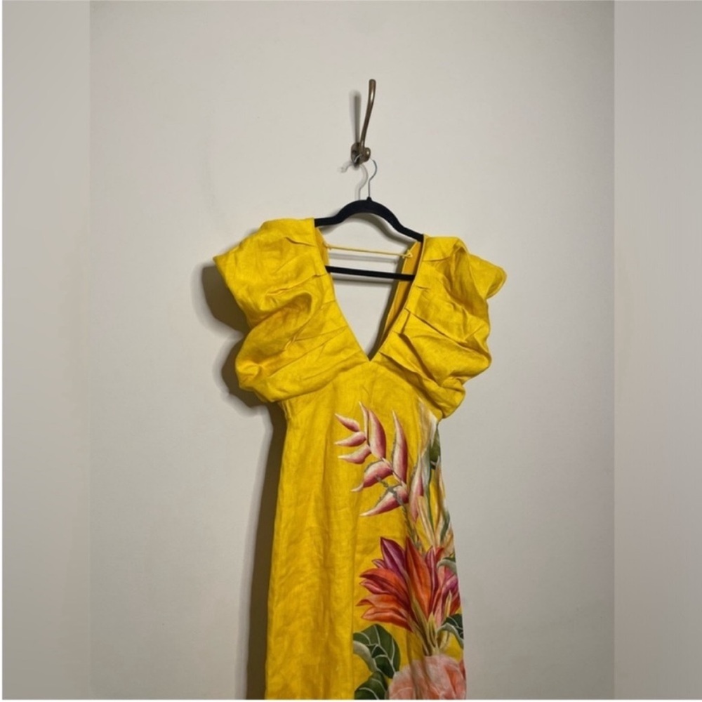 FARM Rio Spring Awakening Euroflax Premium Linen Midi - Picture 7 of 9